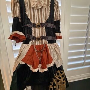 Chasing Fireflies Steampunk Costume - Black, Brown, Gold, Cream